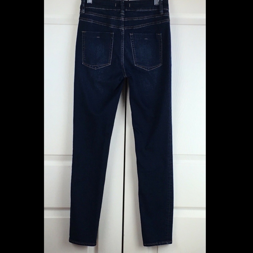Free People Beverley High Rise Skinny Jeans Blue - Picture 3 of 6
